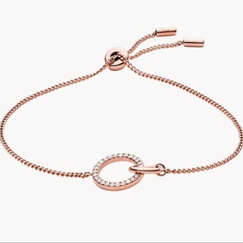 Fossil Rose Gold-Tone Stainless Steel Chain Bracelet
